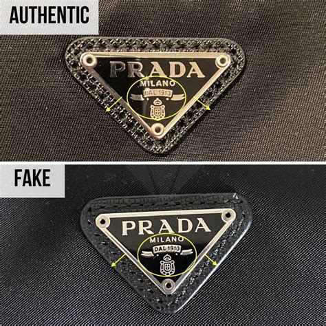 prada real vs fake logo|Prada serial number checker.